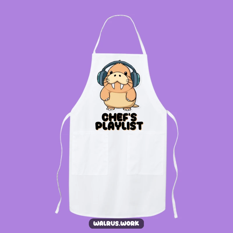 Funny Walrus DJ Apron: Cook and Groove with Hilarious Tunes, Gift