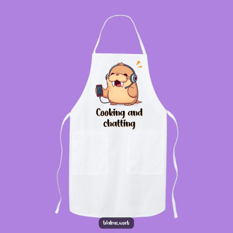 Funny Walrus Chef Apron: Hilarious Kitchen Talker's Companion!