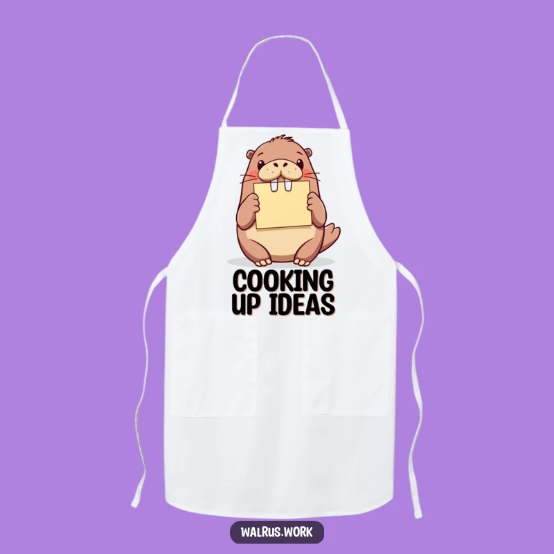 Funny Walrus Chef Apron - Hilarious Reminder to Share Your Recipes