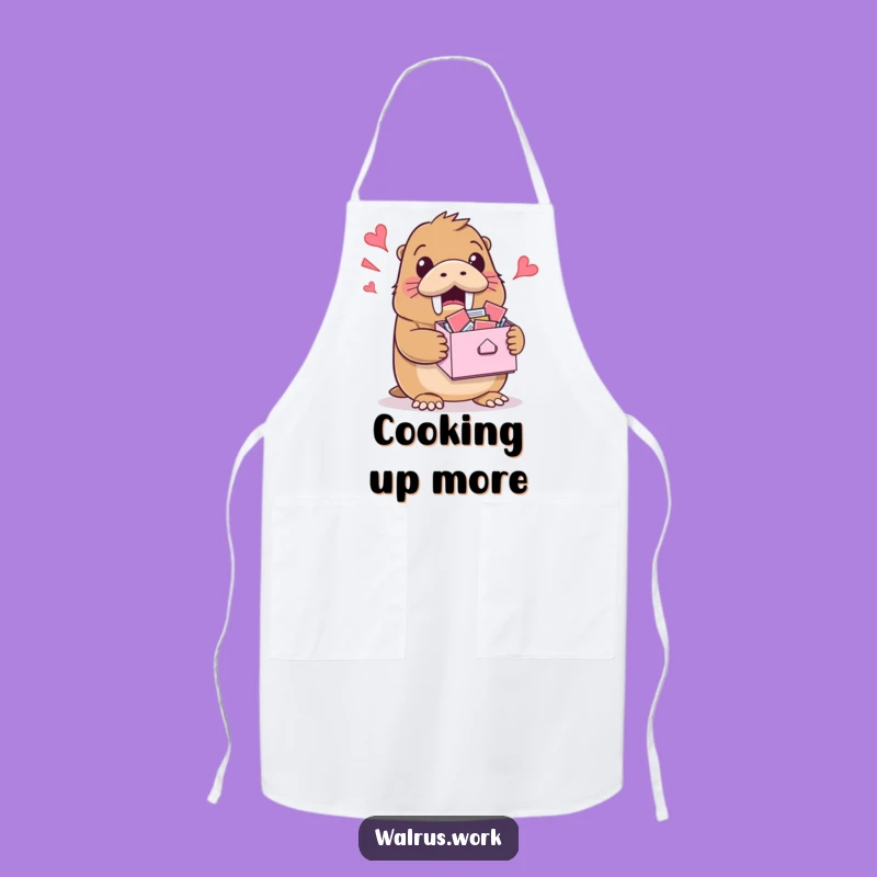 Funny Inbox Walrus Apron: Cook Up Some Laughs Despite the Chaos