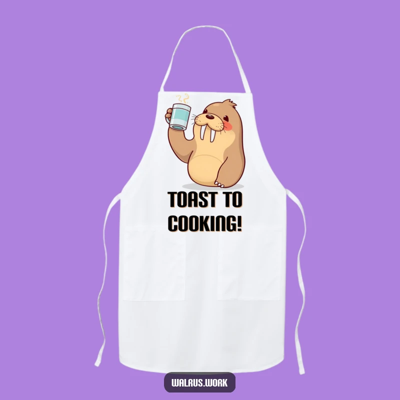 Funny Kawaii Walrus Toast Apron - Serve Up Hilarious Cheers!