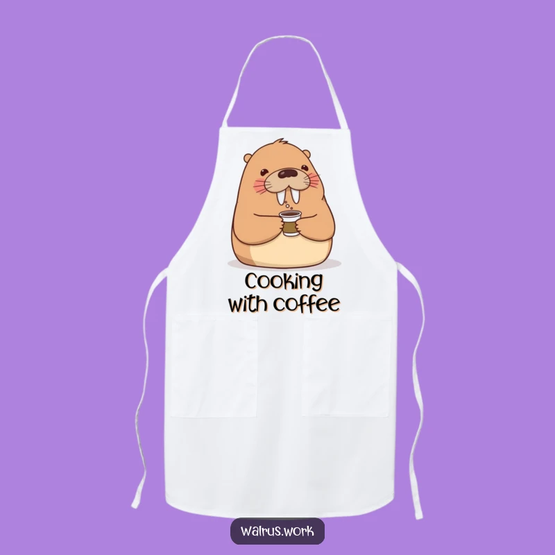 Funny Walrus Barista Apron: Serve Coffee with Office Charm
