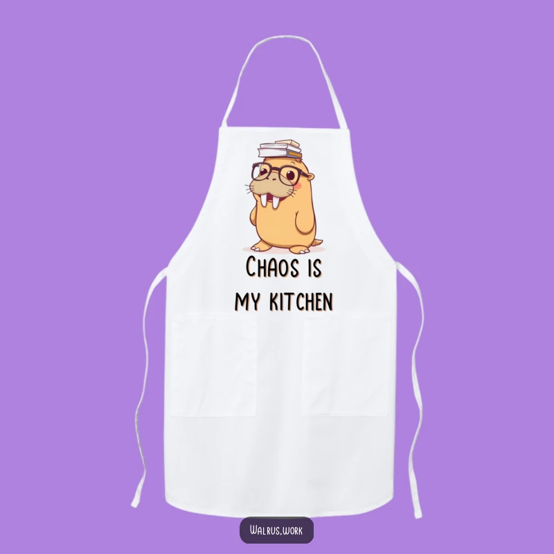 Funny Walrus Chef Apron: Hilarious Kitchen Companion for Messy Cooks!