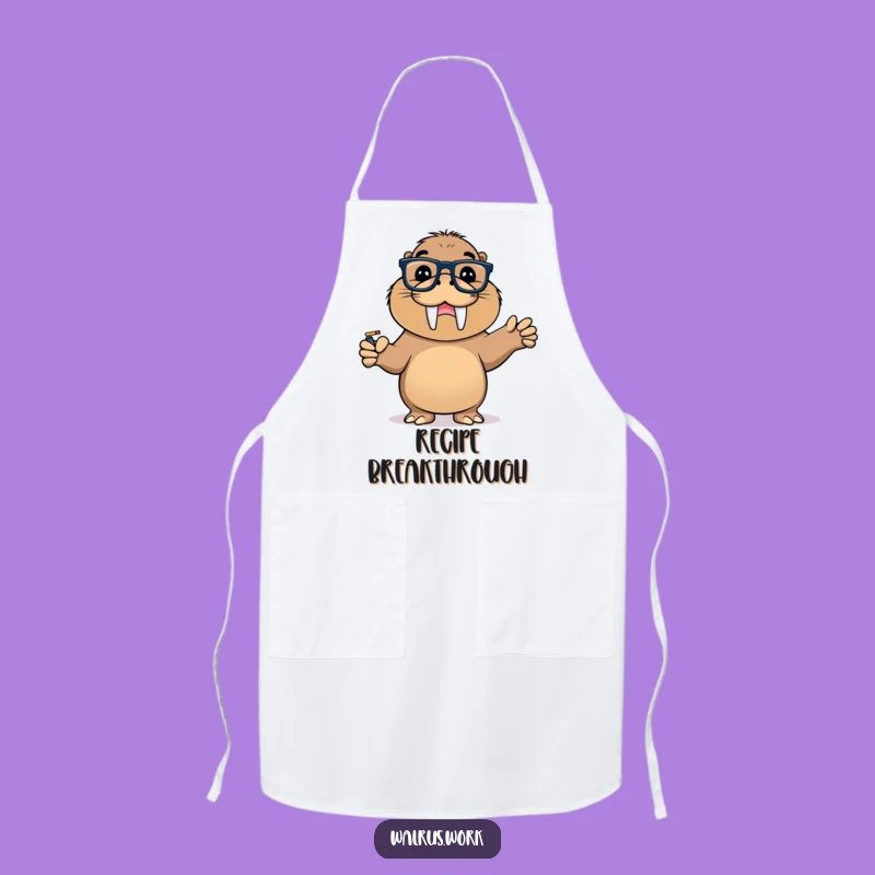 Funny Walrus Glasses Apron: Teach, Learn, and Cook with Hilarious Flair