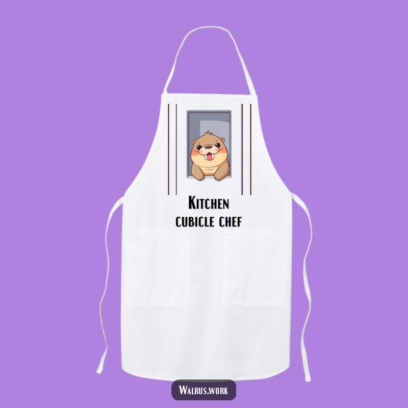 Funny Walrus Cubicle Apron: Cook with Hilarious Office Playfulness