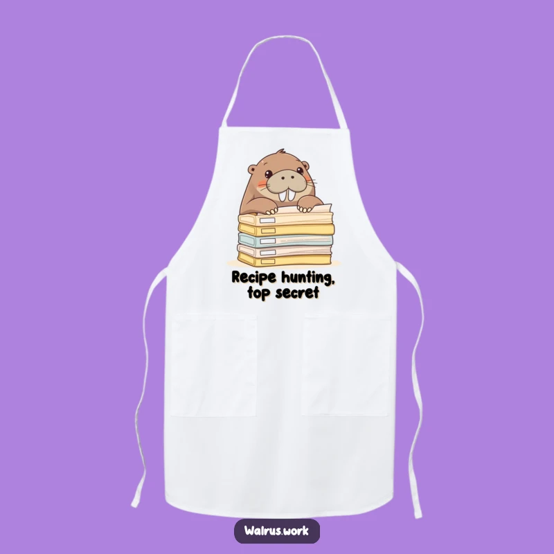 Funny Walrus Apron - Curious Office Walrus Kitchen Accessory, Hilarious Chef Gift