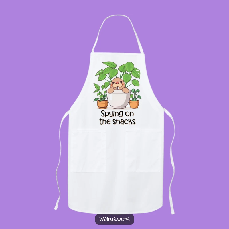 Funny Walrus Apron: Hilarious Kitchen Gardener's Companion!