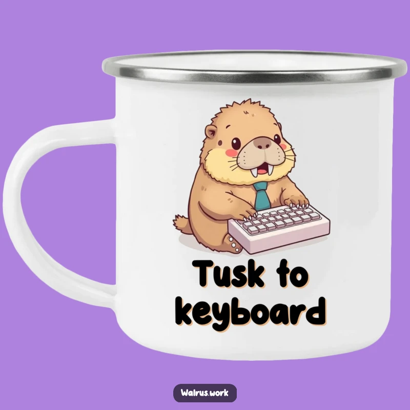 Funny Campfire Walrus Mug: Work Break Comedy Gift for Busy Bees