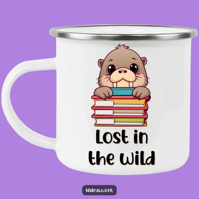 Funny Camping Walrus Mug, Adventurous Peek Design, Great Funny Gift for Outdoors