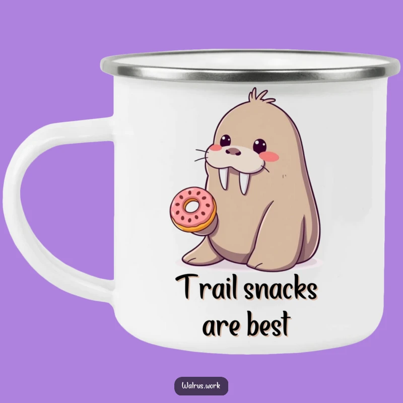 Funny Donut Walrus Camping Mug: Share Sweetness on Your Adventures