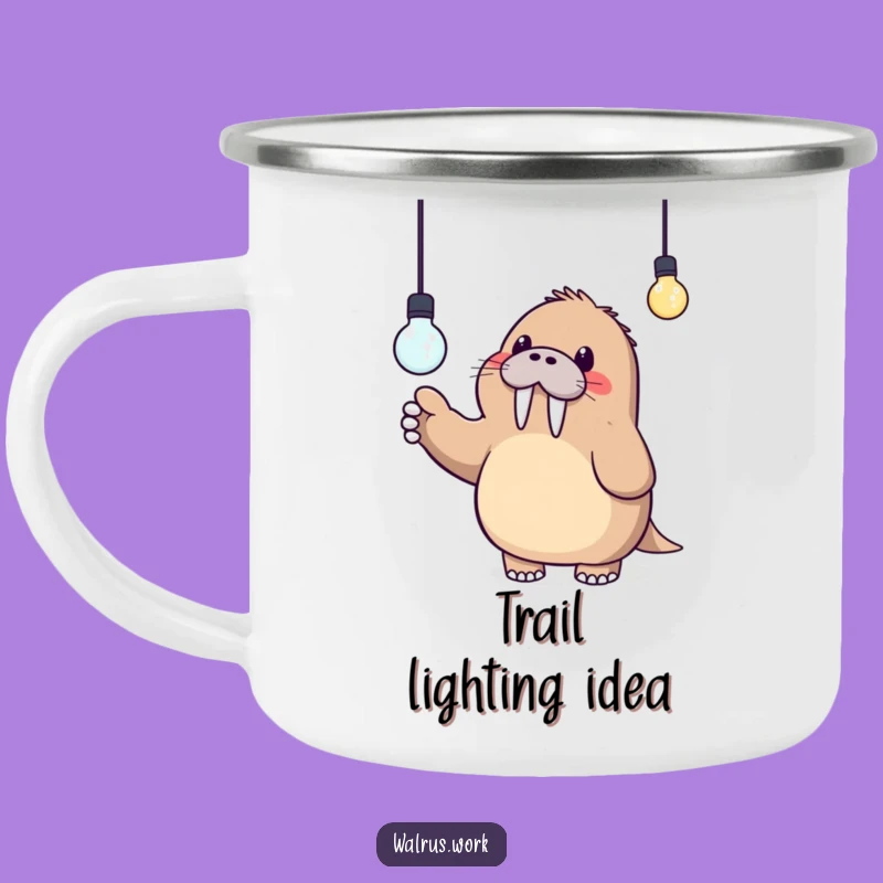 Funny Kawaii Walrus Lightbulb Camping Mug - Hilarious Ideas Anywhere!