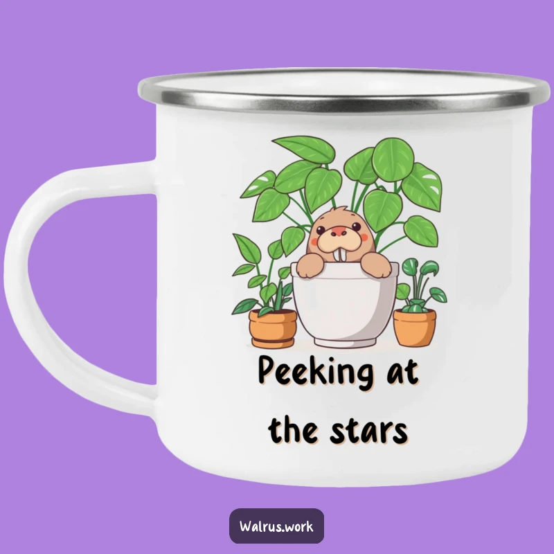 Funny Walrus Camping Mug: Hilarious Outdoor Hide-and-Seek Fun!