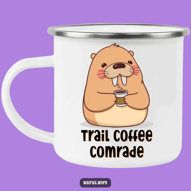 Funny Walrus Camp Mug: Coffee Break in the Wild with Office Buddy