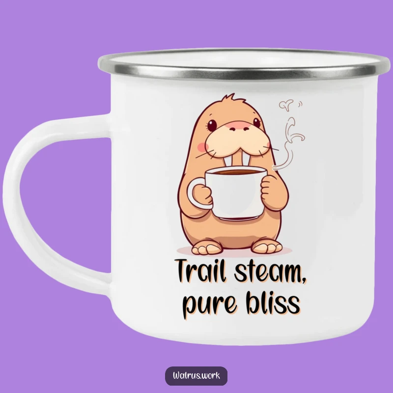 Funny Walrus Coffee Camping Mug: Hilarious Outdoor Companion for Your Brew
