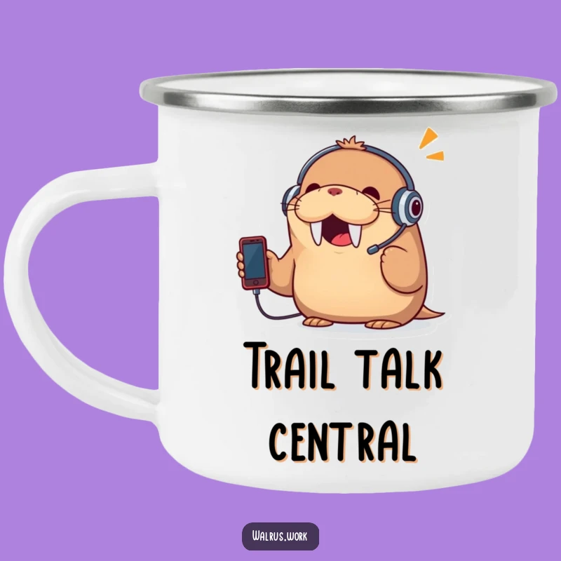 Funny Walrus Camping Mug: Hilarious Call Companion for Adventures!