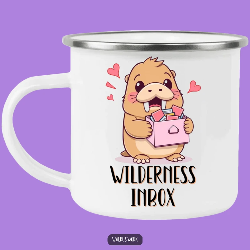 Funny Inbox Walrus Camping Mug: Your Work Buddy