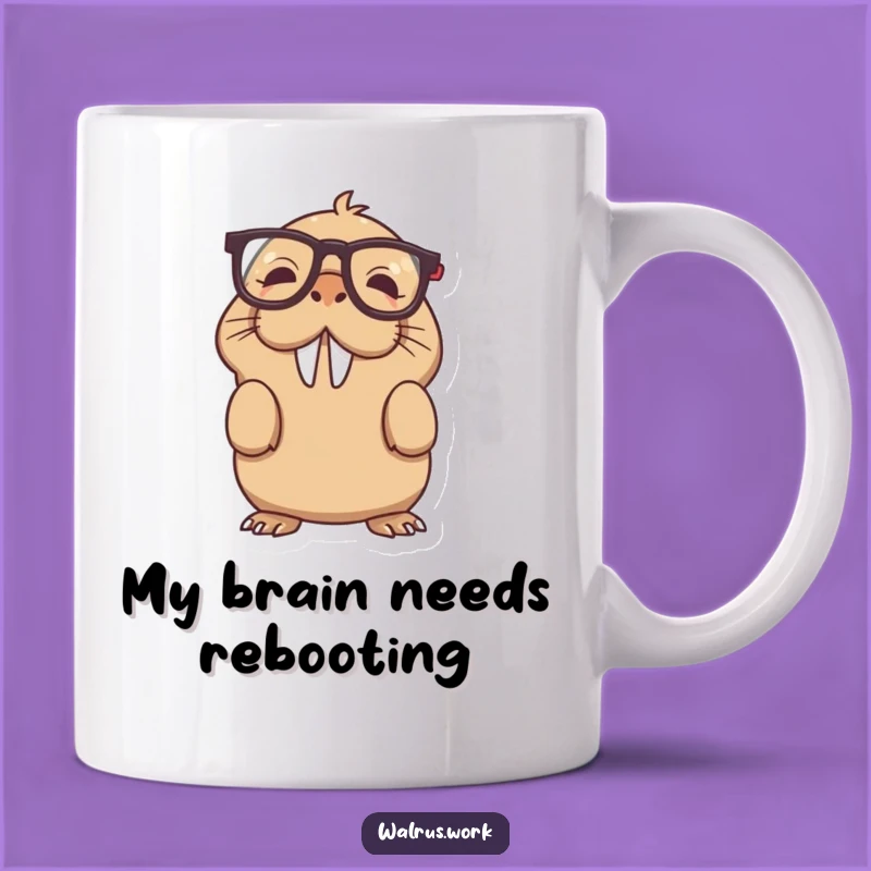 Funny Upside Down Glasses Walrus Mug: A Hilarious Gift for Book Lovers & Otaku