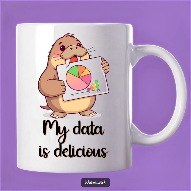 Funny Walrus Pie Chart Mug - Hilarious Business Presentation Gift