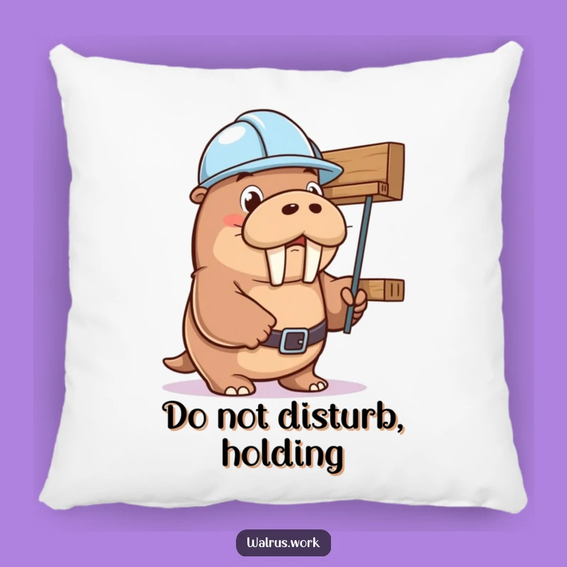 Funny Walrus Hard Hat Pillow: Comfy Support and Hilarious Decor