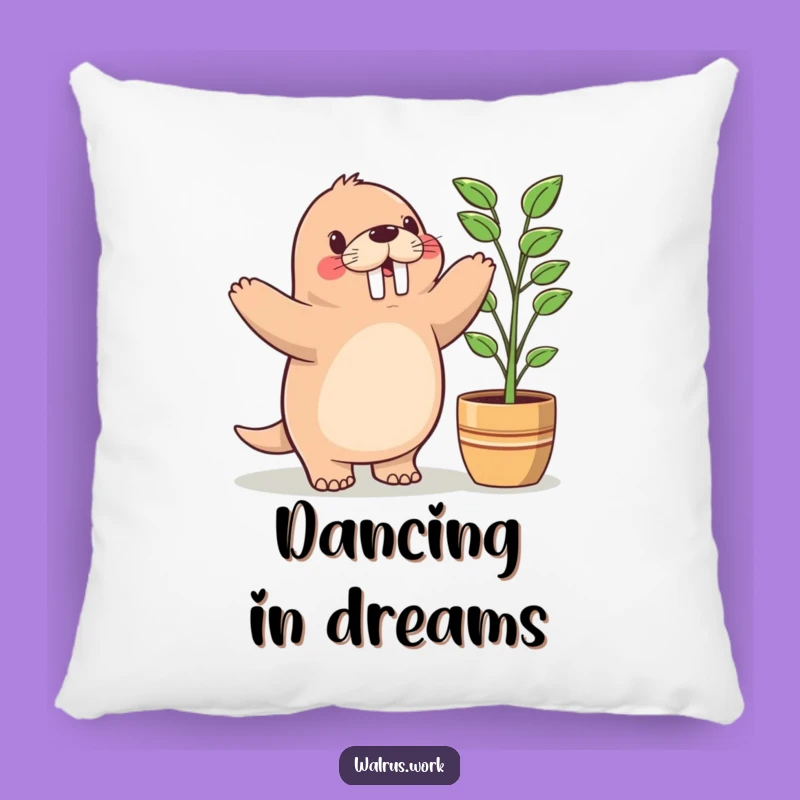 Funny Kawaii Walrus Dance Pillow - Cozy Up to Hilarious Joy!