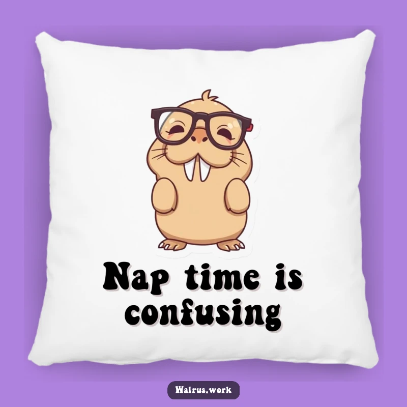 Funny Upside Down Glasses Walrus Pillow: Comfy Cushion with a Hilarious Twist