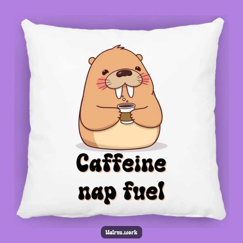 Funny Walrus Coffee Pillow: Snuggle with an Office Buddy