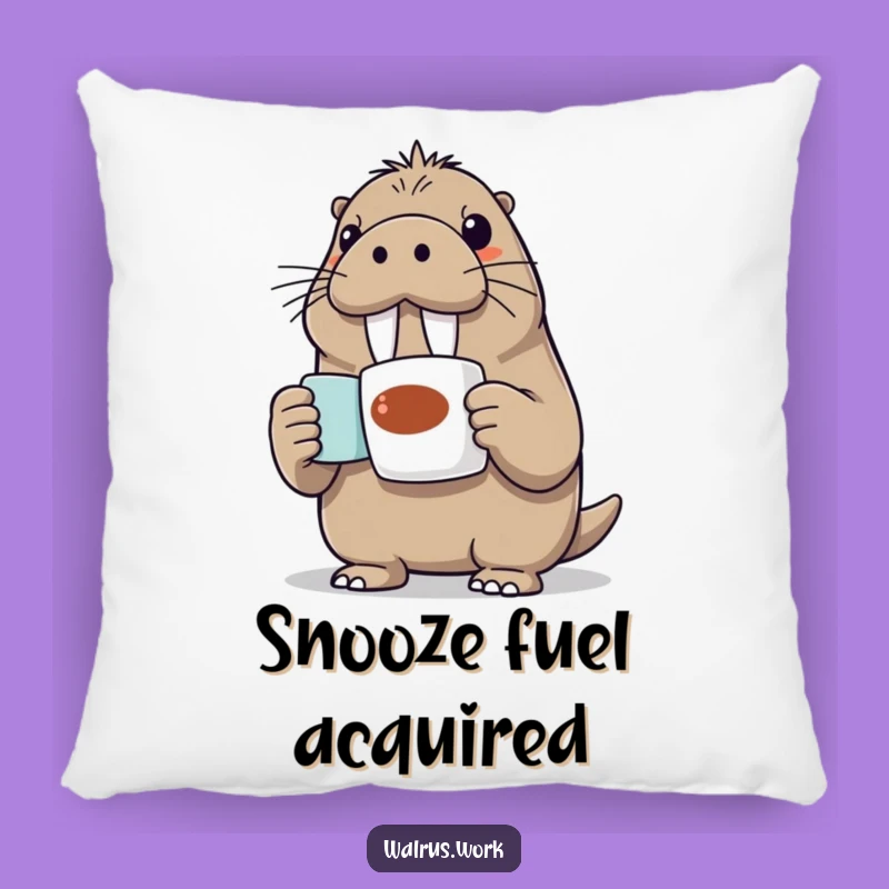 Funny Walrus Pillow: Cozy Comfort with Enthusiastic Humor, Perfect Gift