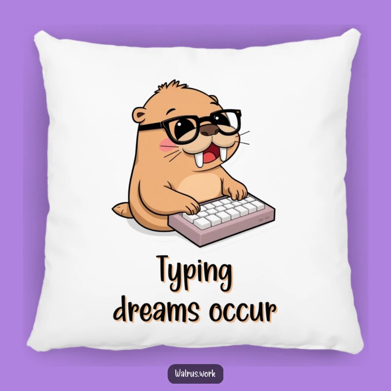 Funny Walrus Typing Keyboard Pillow - Cozy & Hilarious Office Decor