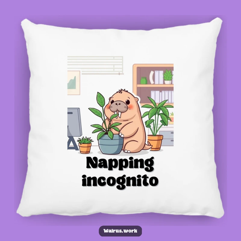 Funny Office Walrus Pillow - Comfy Corner for Escapists