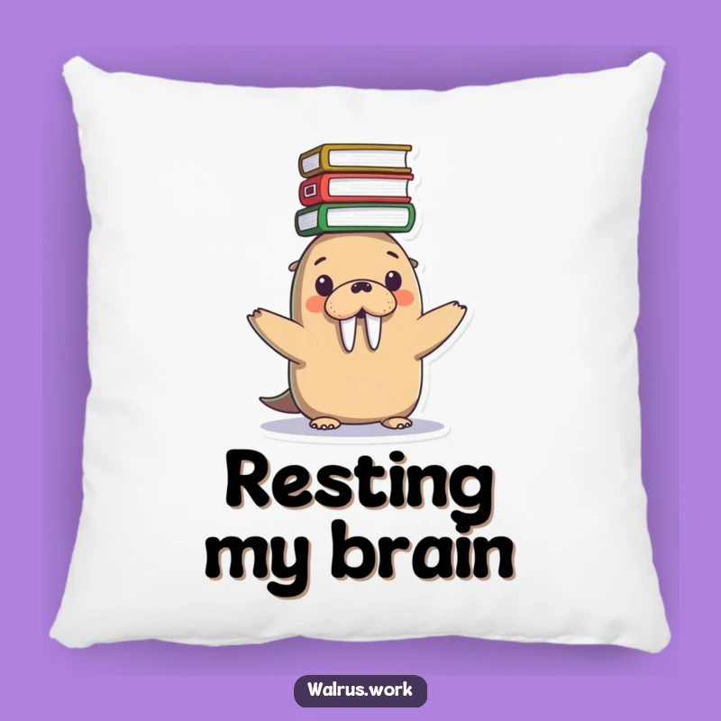 Funny Kawaii Walrus File Pillow - Cozy Up to Hilarious Stress!