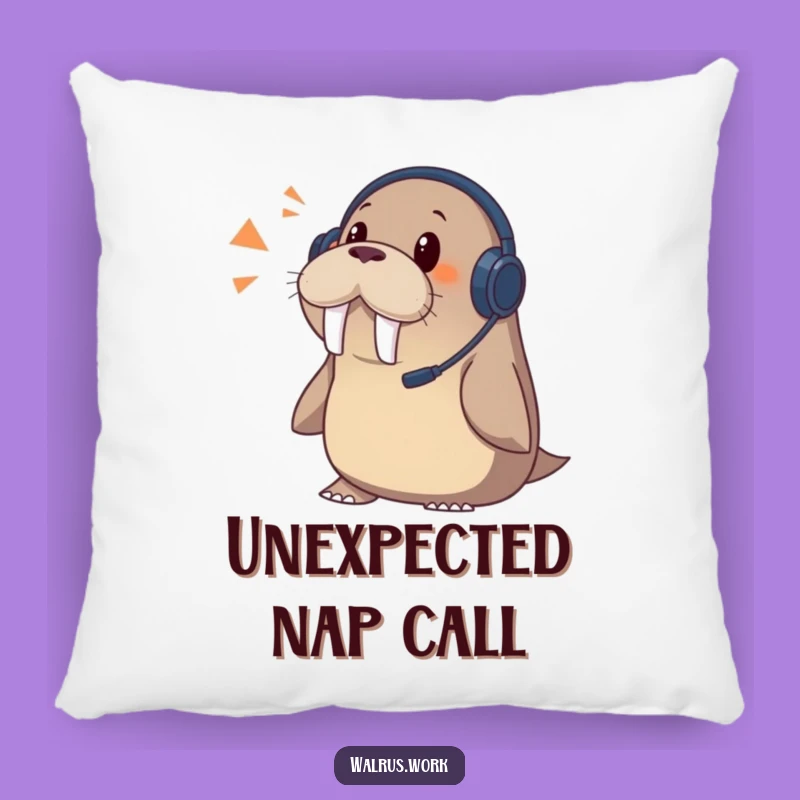 Funny Walrus Pillow: Surprise Headset Cushion, Cozy and Humorous Accent
