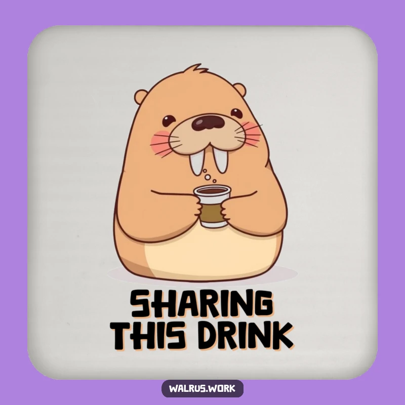 Funny Walrus Coffee Coaster: Protect Surfaces with Office Charm