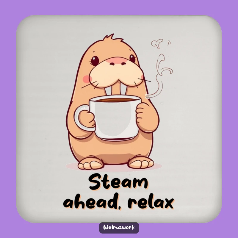Funny Walrus Coffee Drink Coaster: Hilarious Protection for Your Surfaces