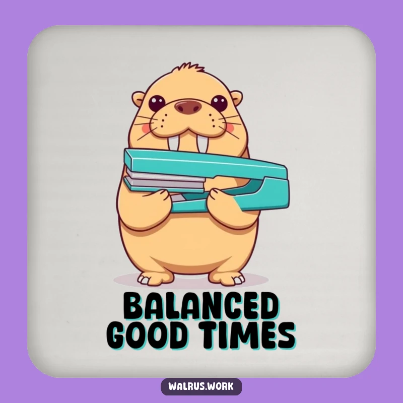 Funny Walrus Stapler Drink Coaster: Hilarious Protection for Proud Surfaces