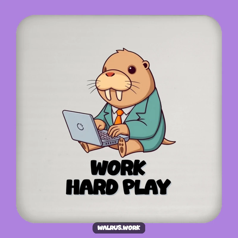 Funny Walrus Suit Coaster: Protect Surfaces with Hilarious Business Class