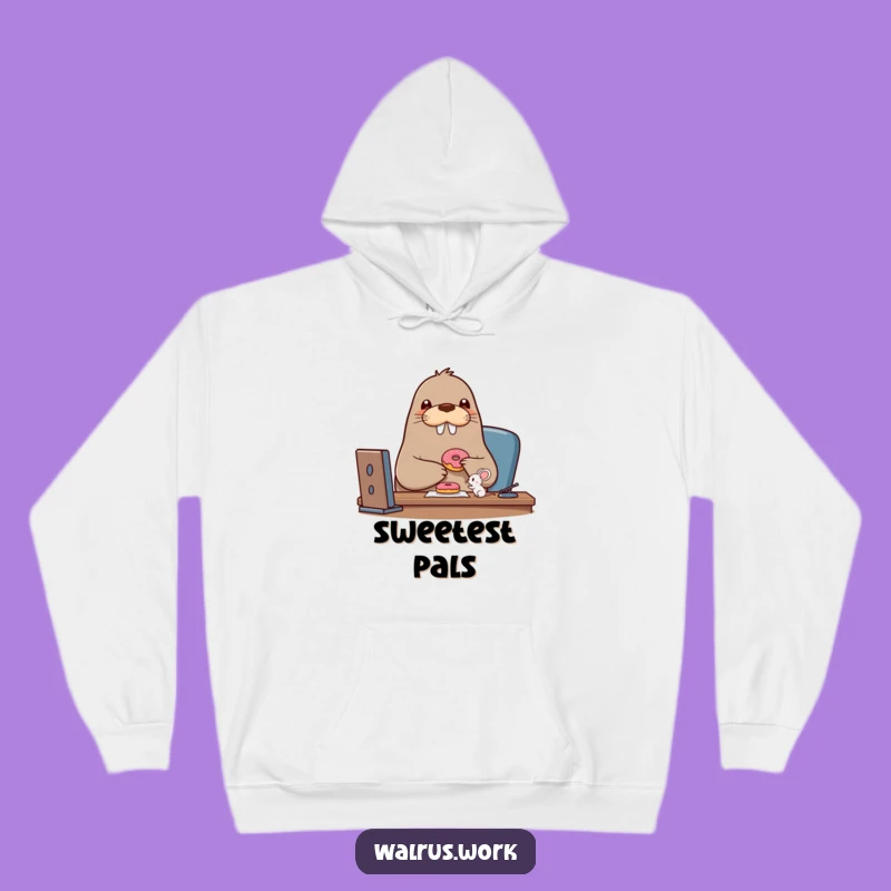 Cozy Funny Walrus Donut Hoodie: Warmth & Sweetness, Perfect Gift!