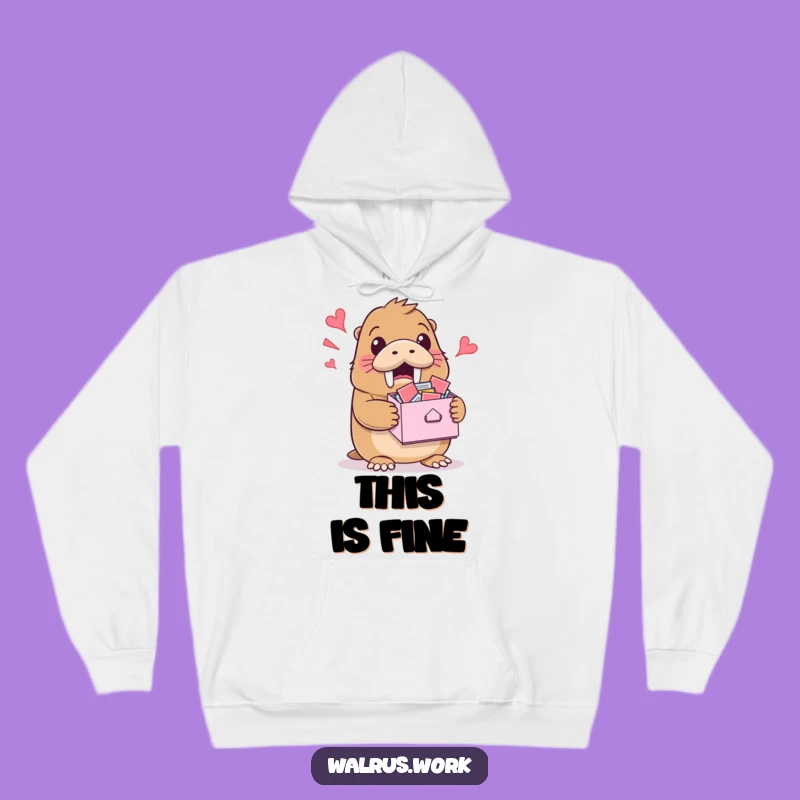 Cozy Funny Walrus Inbox Hoodie: Conquer Tasks with Humor