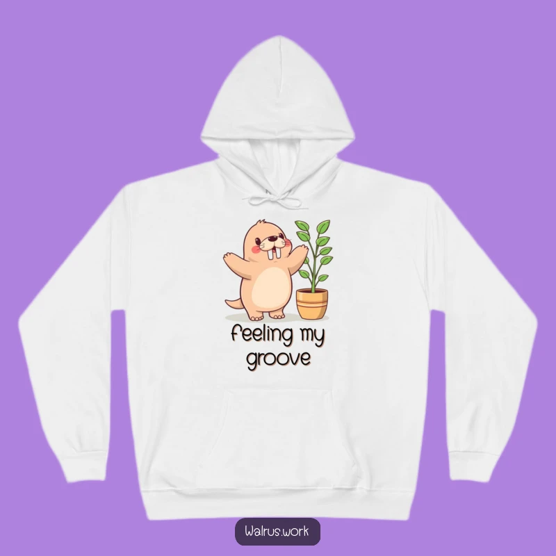 Funny Kawaii Walrus Dance Party Hoodie - Cozy Up with Hilarious Grooves!