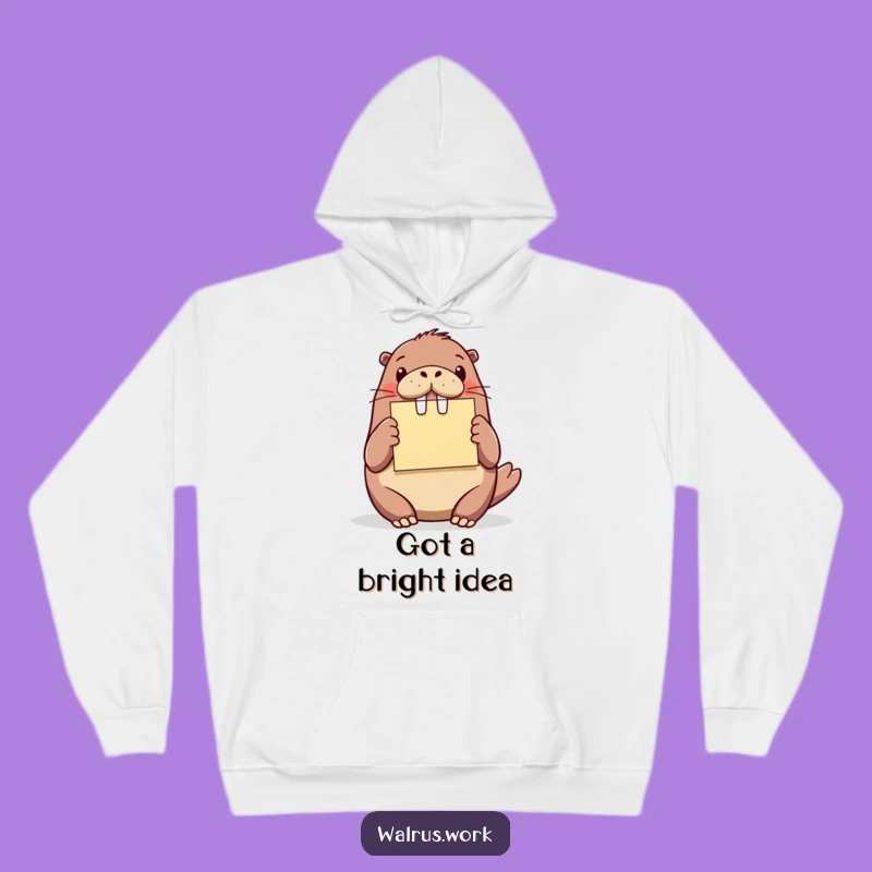 Funny Walrus Brainstorm Hoodie - Cozy Gift for Idea Generators
