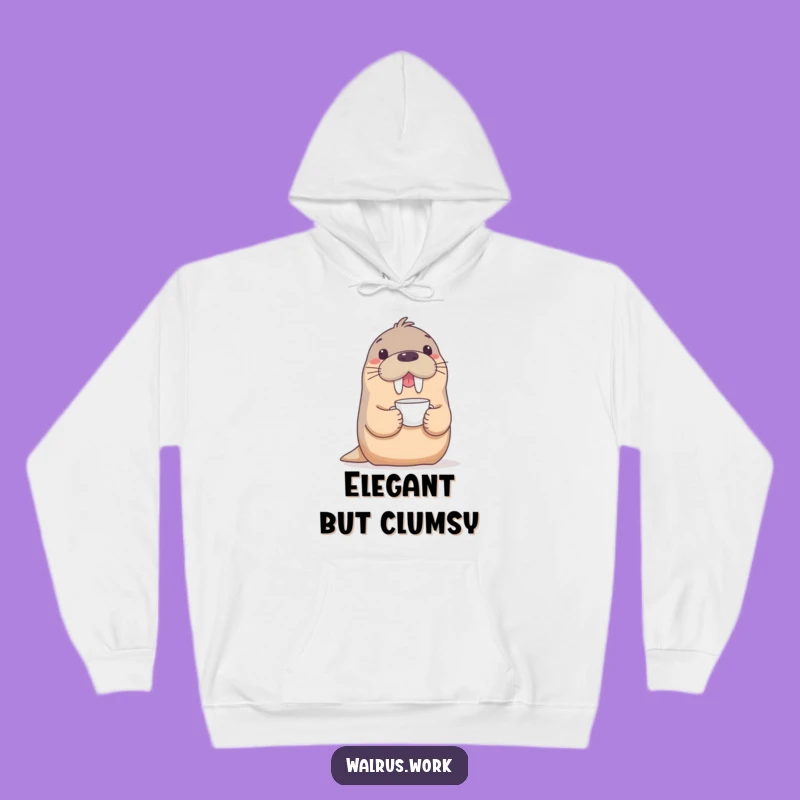 Funny Walrus Hoodie: Cozy and Hilarious Tea Lover Gear!