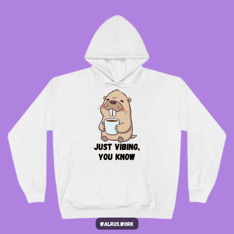 Funny Walrus Hoodie: Cozy Coffee Lover Sweatshirt, Perfect Warm & Funny Gift