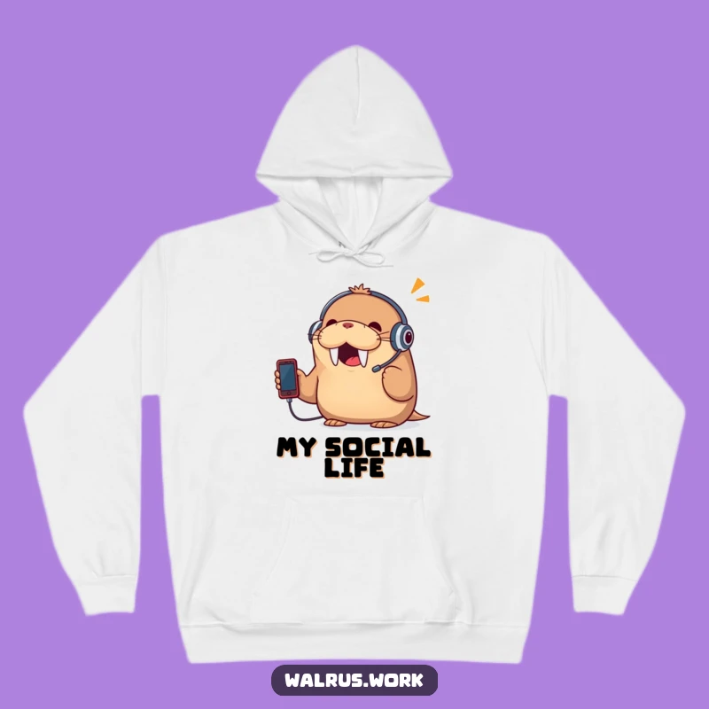 Funny Walrus Hoodie: Cozy and Hilarious Call Enthusiast Gear!