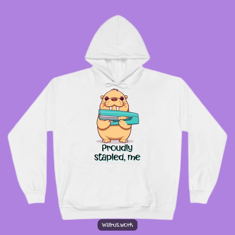Funny Walrus Stapler Hoodie: Cozy and Hilarious Gear for the Proud