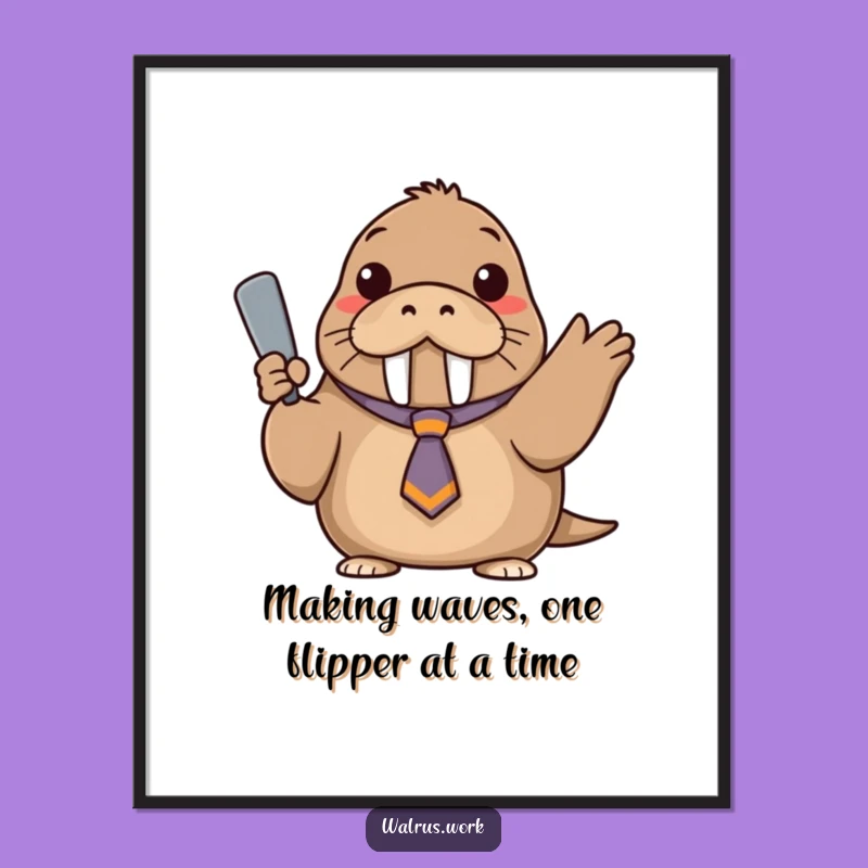 Funny Free Printable Wall Art: Dapper Walrus Downloadable Art for Chic Decor!
