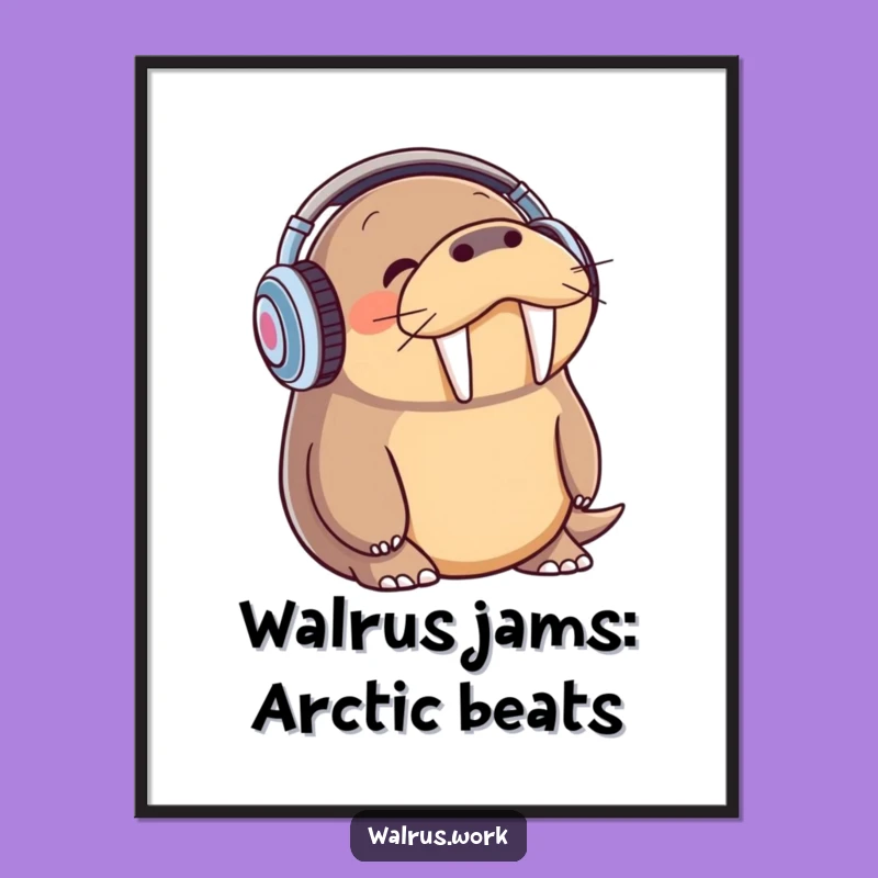 Funny Free Printable Wall Art: Walrus DJ, Hilarious Downloadable Art for Your Space