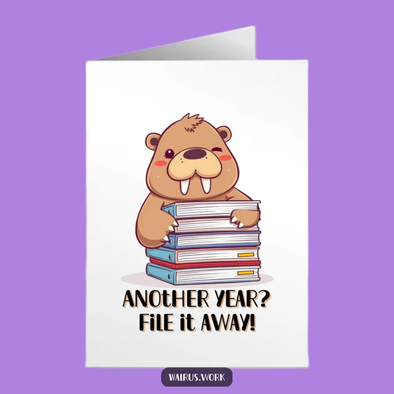 Funny Walrus Winking Birthday Card - Free Printable Design for a Hilarious Downloadable Gift