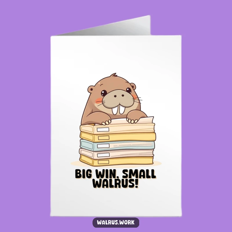 Free Printable Congrats Card: Nosy Walrus, The Perfect Funny Downloadable Gift