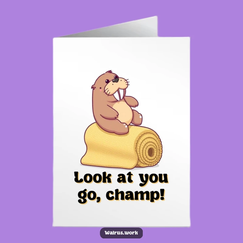 Free Printable Congrats Card: Walrus Rollin', The Ultimate Funny Downloadable Gift