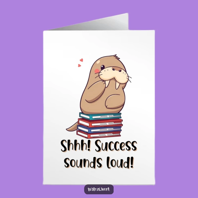 Free Printable Congrats Card: Secret Walrus, Hilarious Downloadable Achievement Gift