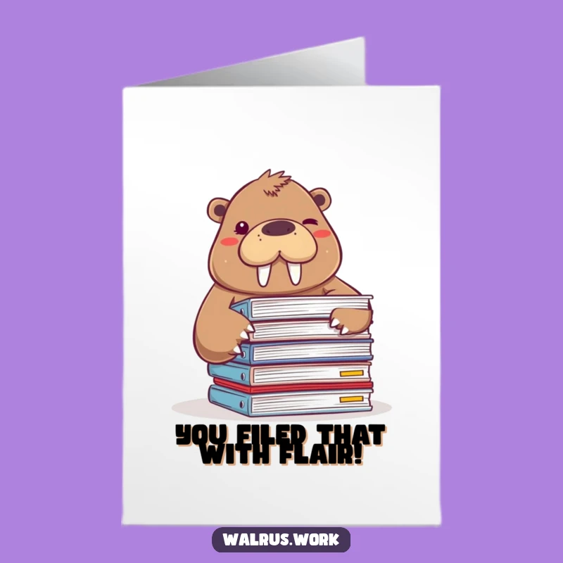 Free Printable Walrus Congrats Card - Hilarious Winking Design for a Downloadable Gift